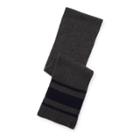 Ralph Lauren Rugby-stripe Wool-blend Scarf Charcoal Hthr/nvy