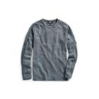 Ralph Lauren Waffle-knit Cotton Crewneck Midnight Siro Heather