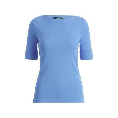 Ralph Lauren Cotton Boatneck T-shirt Enchanted Blue