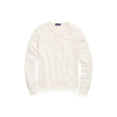 Ralph Lauren Cotton-blend Crewneck Pullover Ivory