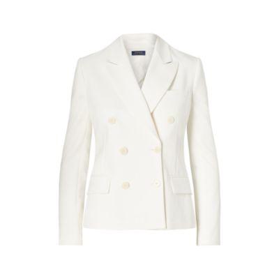 Ralph Lauren Double-breasted Twill Jacket Off White