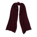 Ralph Lauren Cable-knit Wool-cashmere Scarf Wine