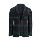 Ralph Lauren Morgan Black Watch Sport Coat Black And Green W Yellow
