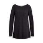 Ralph Lauren Stretch Jersey Boatneck Top Polo Black