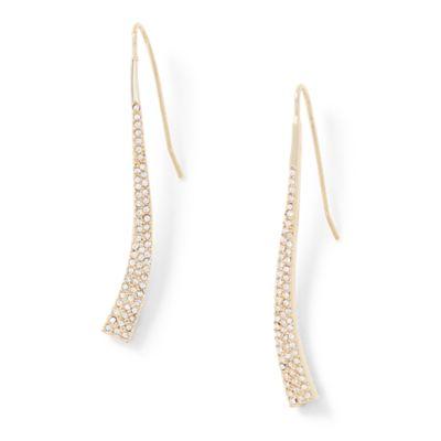 Ralph Lauren Linear Pav Earrings Gold