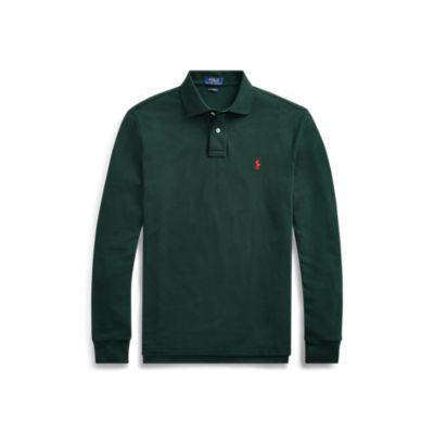 Ralph Lauren Custom Slim Long-sleeve Polo College Green