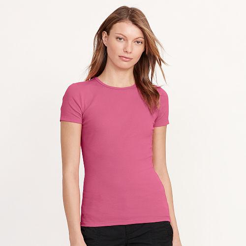 Ralph Lauren Lauren Stretch Cotton Tee Peace Rose