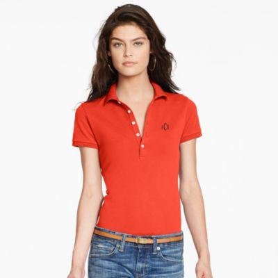 Ralph Lauren Women's Polo Shirt Basketball Orange