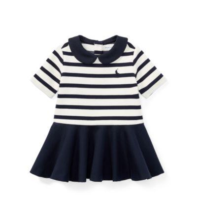 Ralph Lauren Striped Ponte Dress & Bloomer Clubhouse Cream/ Navy 24m