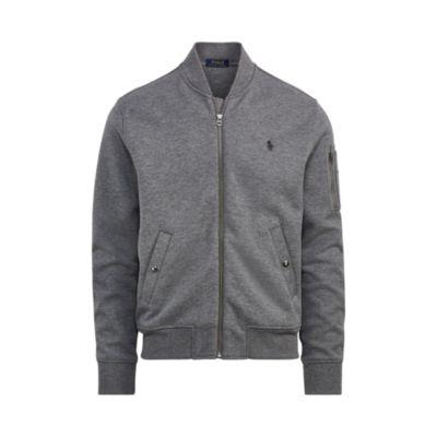 Ralph Lauren Double-knit Bomber Jacket Foster Grey Heather 1x Big