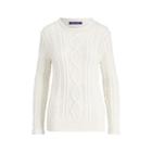 Ralph Lauren Hand-knit Aran Sweater White