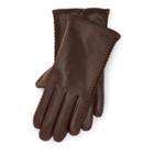 Ralph Lauren Corset-stitched Leather Gloves Country Brown