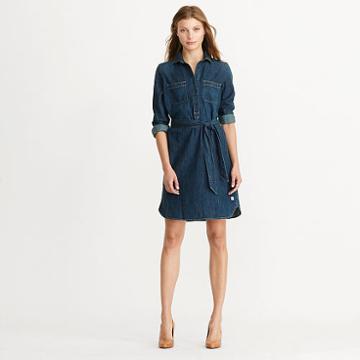 Ralph Lauren Lauren Denim Shirtdress Bistro Wash