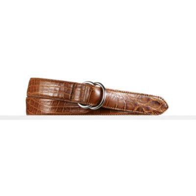 Ralph Lauren Alligator O-ring Belt Honey