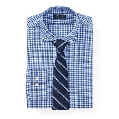 Ralph Lauren Classic Fit Cotton Dress Shirt 2276 White/blues