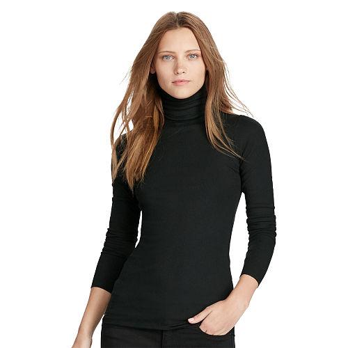 Polo Ralph Lauren Ribbed Jersey Turtleneck Polo Black