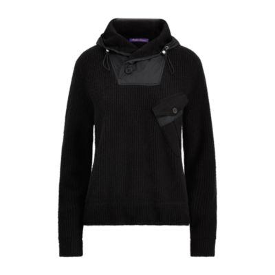 Ralph Lauren Cashmere Hooded Sweater Black