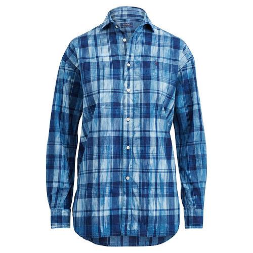 Polo Ralph Lauren Boyfriend Madras Shirt 334 Navy/blue