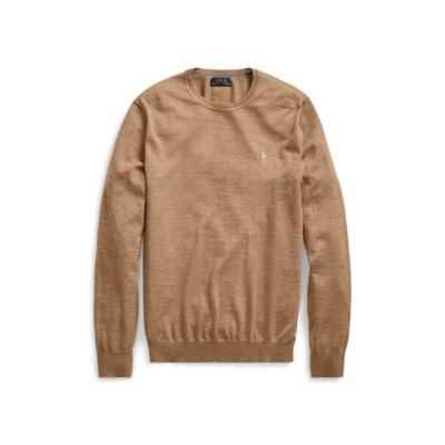 Ralph Lauren Washable Merino Wool Sweater Honey Brown Heather