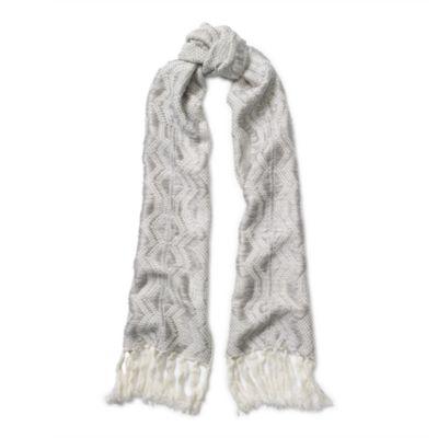 Ralph Lauren Metallic Thread Scarf Cream/platinum