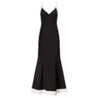 Ralph Lauren Lauren Color-blocked Jersey Gown Black/lauren White