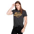 Ralph Lauren Denim & Supply Cotton Jersey Graphic Tee Faded Black Canvas
