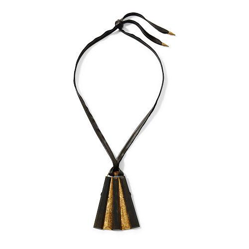 Ralph Lauren Gold-foiled Pendant Necklace Gold