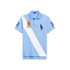 Ralph Lauren Custom Fit Mesh Polo Shirt Chatham Blue
