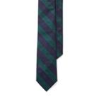 Ralph Lauren Striped Silk Repp Narrow Tie Navy/green