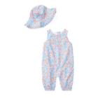 Ralph Lauren Floral Coverall & Hat Set Amelia Floral 3m