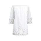 Ralph Lauren Linen Off-the-shoulder Dress Pure White