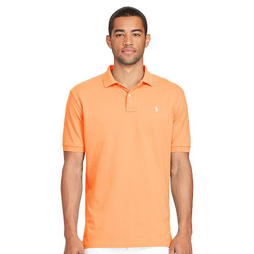 Polo Ralph Lauren Classic Weathered Mesh Polo May Orange