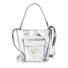 Ralph Lauren Python Mini Rl Bucket Bag Silver