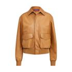 Ralph Lauren Cooper Leather Flight Jacket Butterscotch