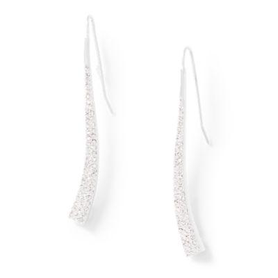 Ralph Lauren Linear Pav Earrings Silver