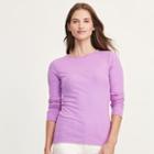 Ralph Lauren Lauren Zip-shoulder Cotton Tee Hyacinth