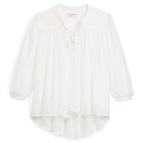 Ralph Lauren Denim & Supply Lace-up Cotton Peasant Top White
