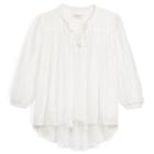 Ralph Lauren Denim & Supply Lace-up Cotton Peasant Top White