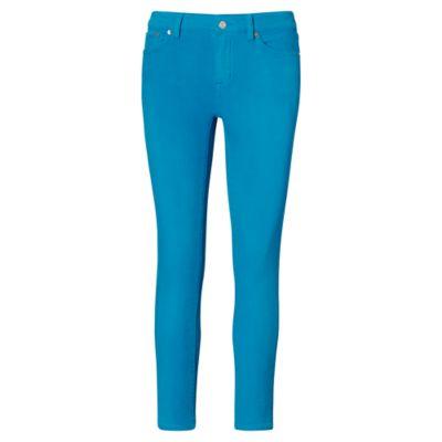 Ralph Lauren Premier Cropped Skinny Jean Blue Water Turquoise Wash 10p