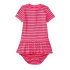 Ralph Lauren Striped Knit Dress & Bloomer Desert Pink/french Navy 3m