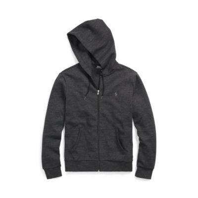 Ralph Lauren Double-knit Full-zip Hoodie Black Marl Heather 2x Big