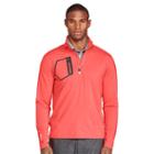 Ralph Lauren Rlx Golf Tech Jersey Half-zip Pullover Coral Glow