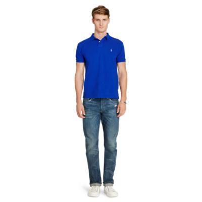 Ralph Lauren Slim Fit Mesh Polo Shirt Heritage Royal