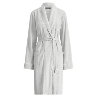 Ralph Lauren Short Shawl-collar Robe Grey Heather