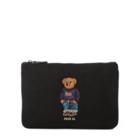 Ralph Lauren Polo Bear Canvas Zip Pouch Black