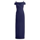 Ralph Lauren Sequined-strap Crepe Gown Indigo