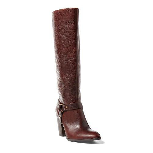 Ralph Lauren Lauren Fareeda Tumbled Leather Boot Tan