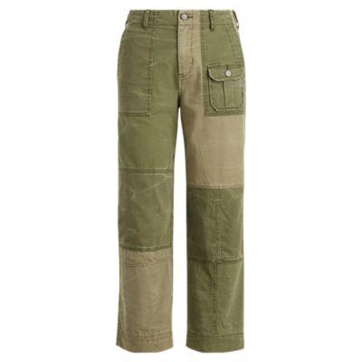 Ralph Lauren Patchwork Cotton Chino Pant Green Multi