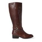 Ralph Lauren Maribella Leather Boot Dark Brown