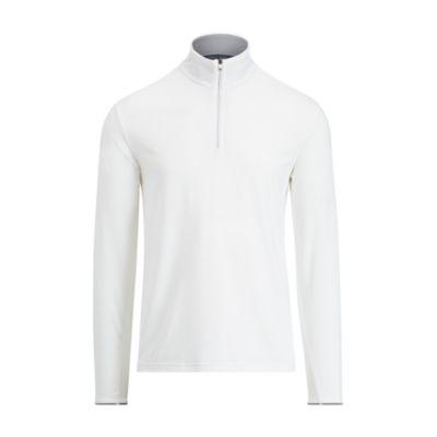Ralph Lauren Performance Half-zip Pullover White/design Grey